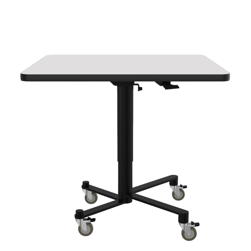 NPS Air - Lift Flipping Top Nesting Cafe Table, 36" Square, Whiteboard Top, Mdf Core, Protect Edge (NPS - ACT336MDPEWB) - SchoolOutlet