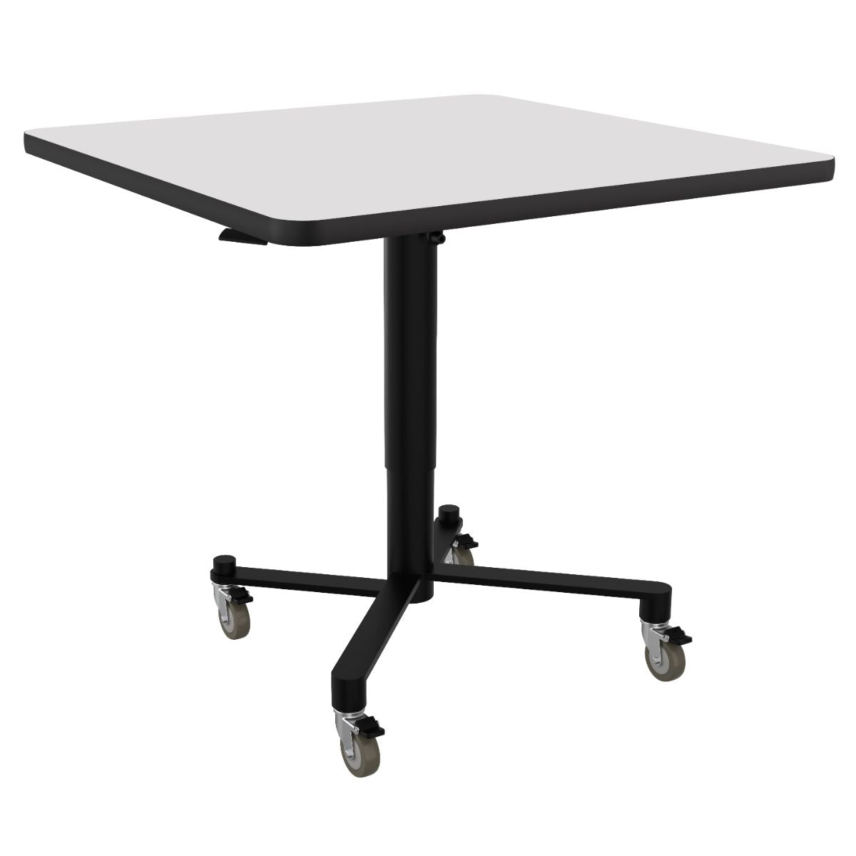 NPS Air - Lift Flipping Top Nesting Cafe Table, 36" Square, Whiteboard Top, Mdf Core, Protect Edge (NPS - ACT336MDPEWB) - SchoolOutlet