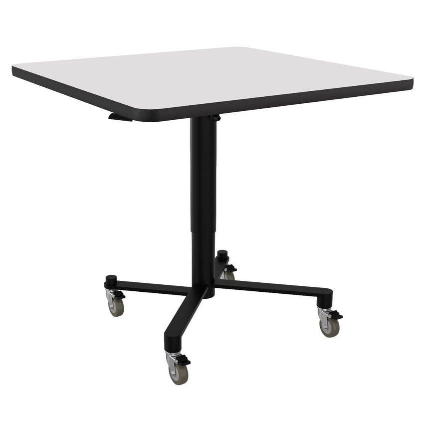 NPS Air - Lift Flipping Top Nesting Cafe Table, 36" Square, Whiteboard Top, Mdf Core, Protect Edge (NPS - ACT336MDPEWB) - SchoolOutlet