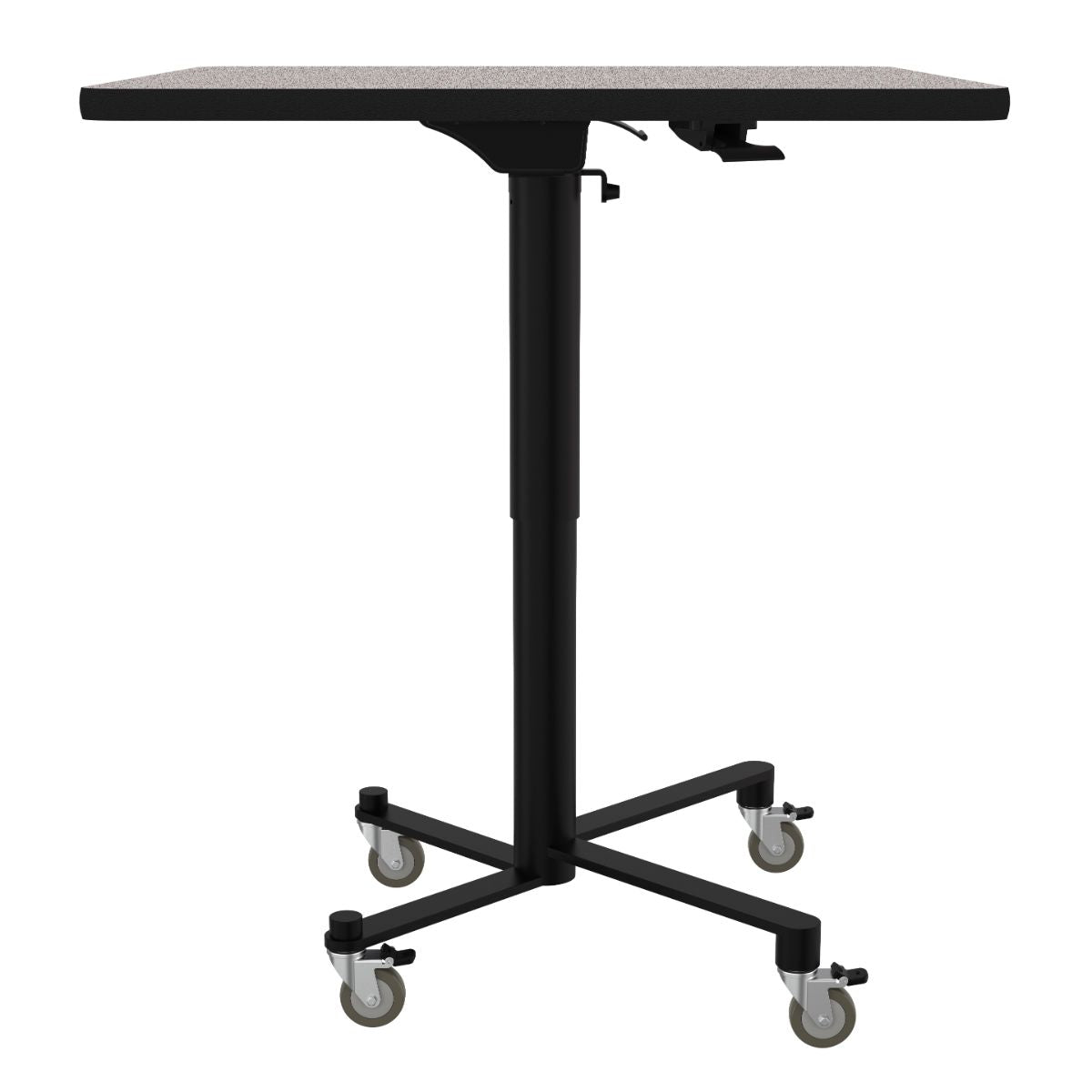 NPS Air - Lift Flipping Top Nesting Cafe Table, 36" Square, Whiteboard Top, Particleboard Core, T - Mold (NPS - ACT336PBTMWB) - SchoolOutlet