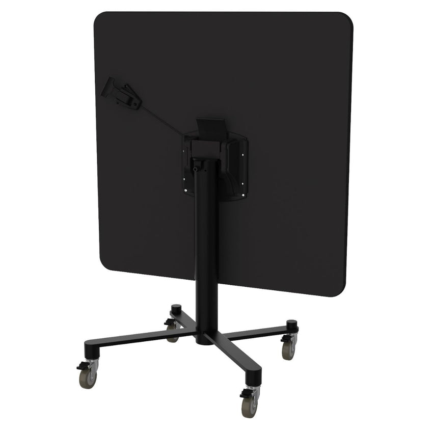 NPS Air - Lift Flipping Top Nesting Cafe Table, 36" Square, Whiteboard Top, Particleboard Core, T - Mold (NPS - ACT336PBTMWB) - SchoolOutlet