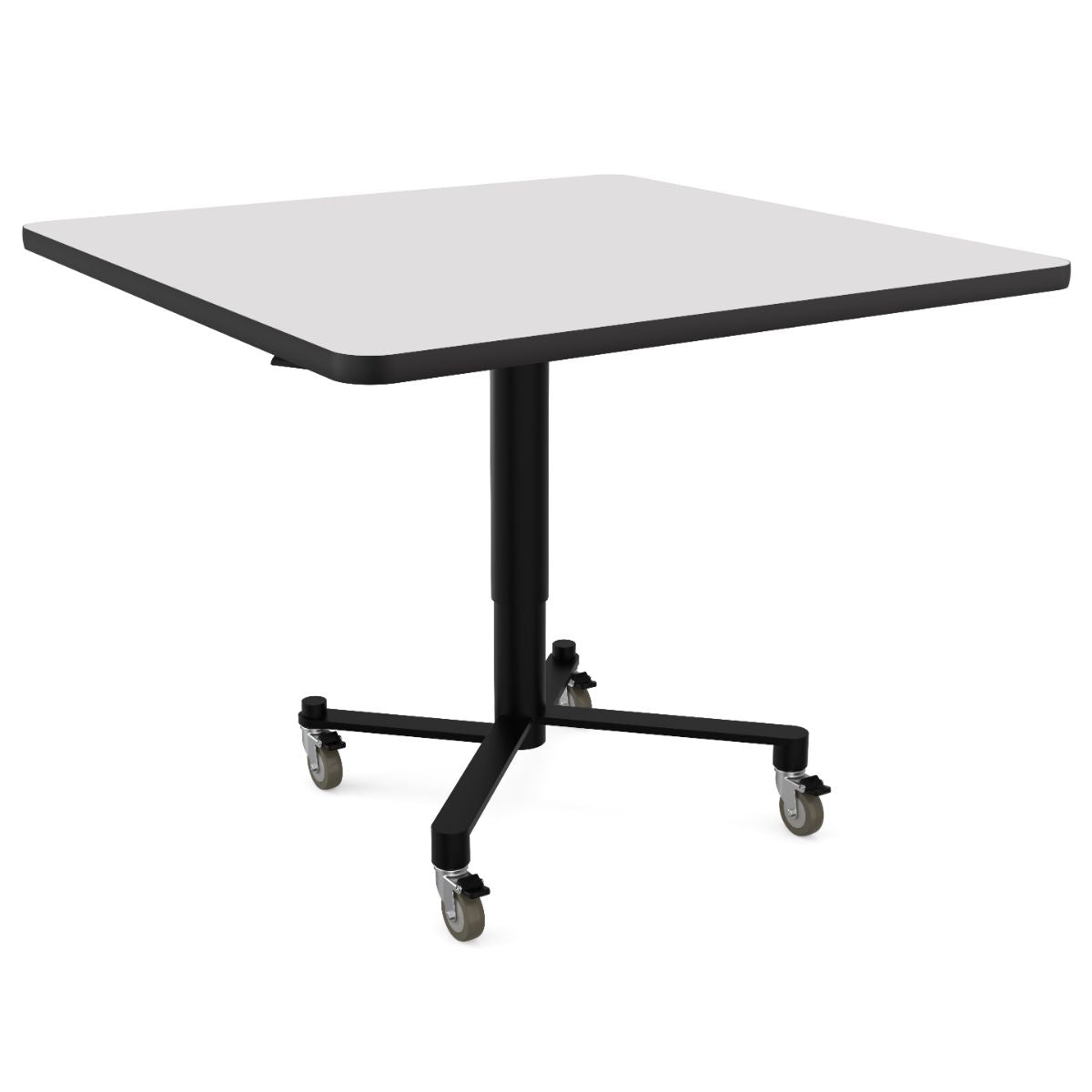 NPS Air - Lift Flipping Top Nesting Cafe Table, 42" Square, Whiteboard Top, Mdf Core, Protect Edge (NPS - ACT342MDPEWB) - SchoolOutlet