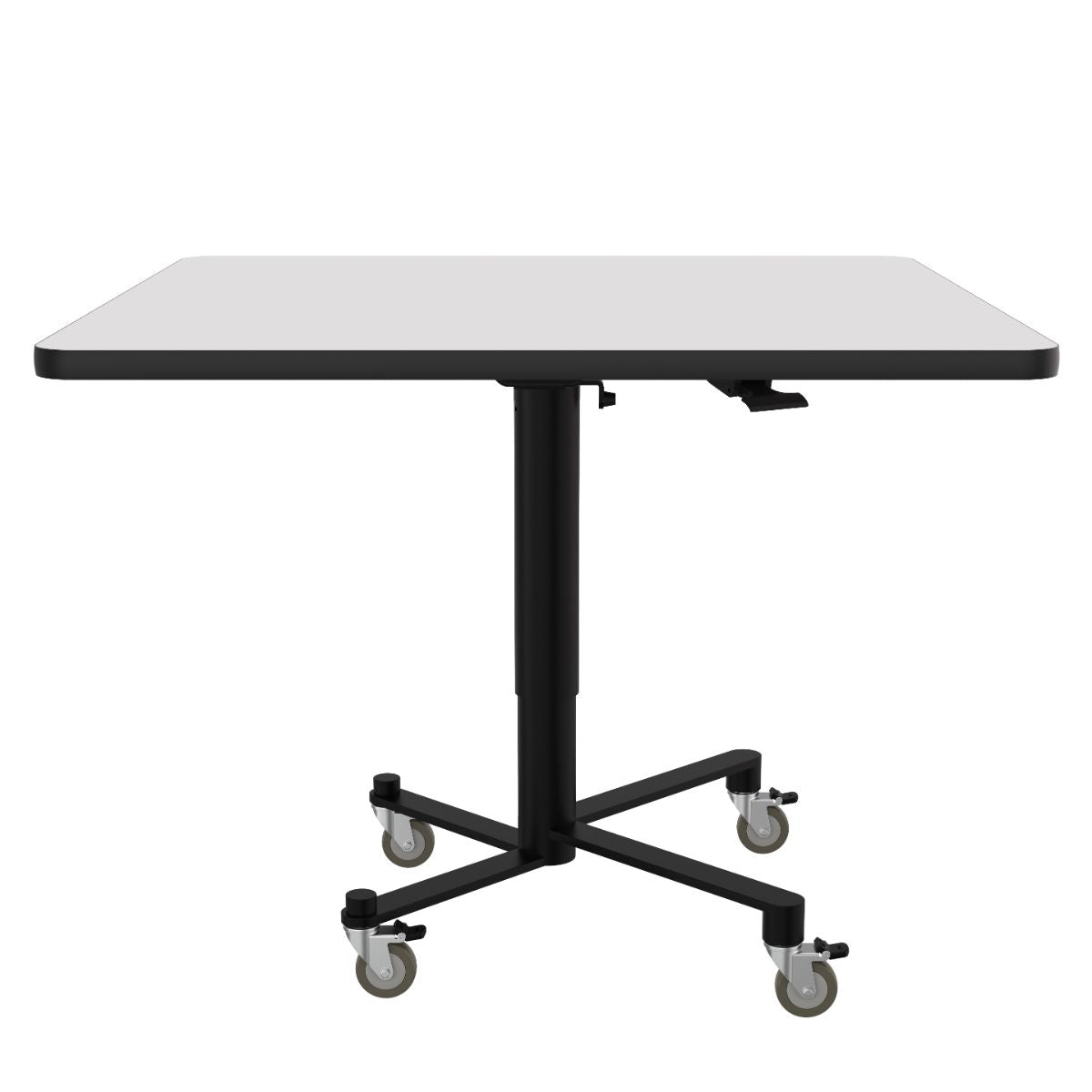 NPS Air - Lift Flipping Top Nesting Cafe Table, 42" Square, Whiteboard Top, Mdf Core, Protect Edge (NPS - ACT342MDPEWB) - SchoolOutlet