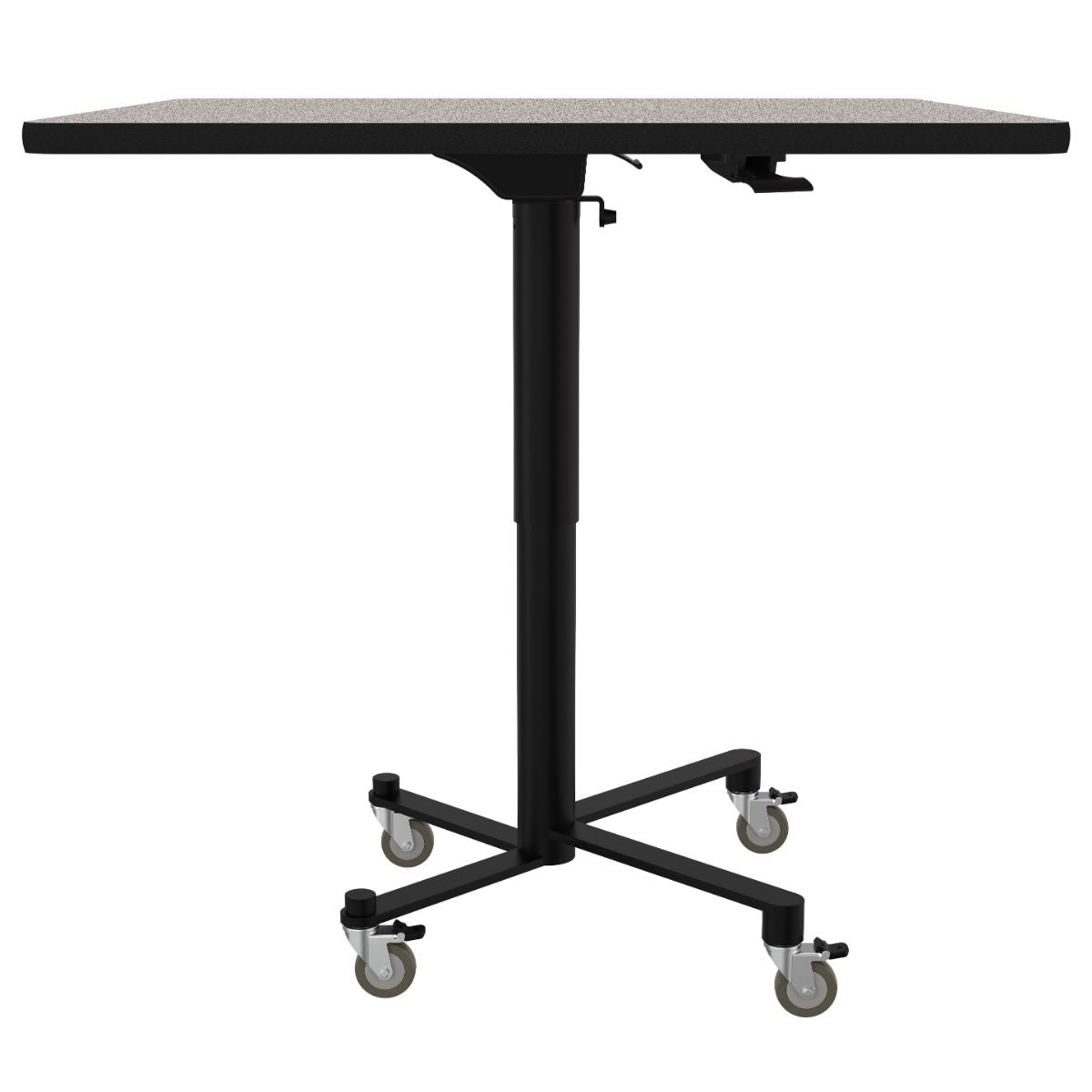 NPS Air - Lift Flipping Top Nesting Cafe Table, 42" Square, Whiteboard Top, Particleboard Core, T - Mold (NPS - ACT342PBTMWB) - SchoolOutlet