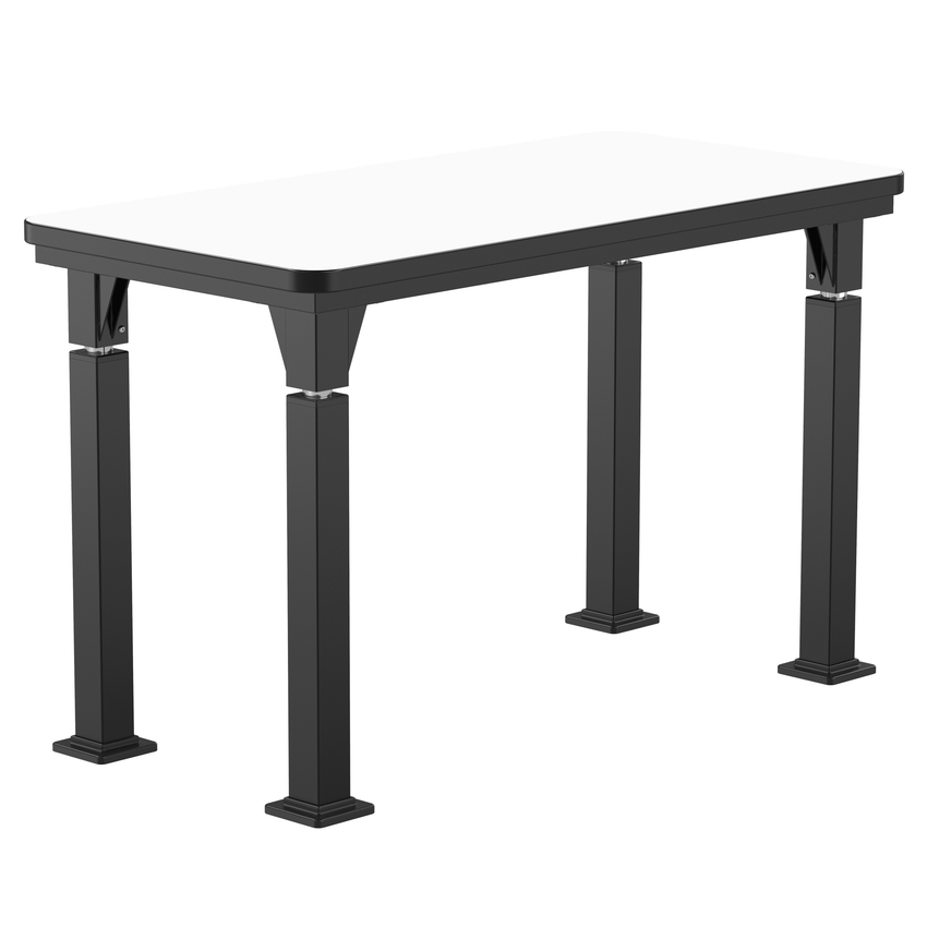 National Public Seating Heavy Duty Table with Aero - Lift Legs Signature Frame 24"W x 48"D x 24 - 32"H (NPS - ALT10 - SI - 2448X) - SchoolOutlet
