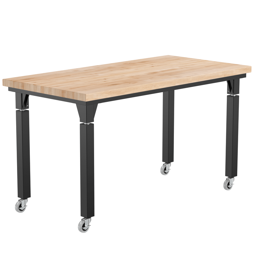 National Public Seating Heavy Duty Table with Aero - Lift Legs Signature Frame 24"W x 60"D x 24 - 32"H (NPS - ALT10 - SI - 2460X) - SchoolOutlet