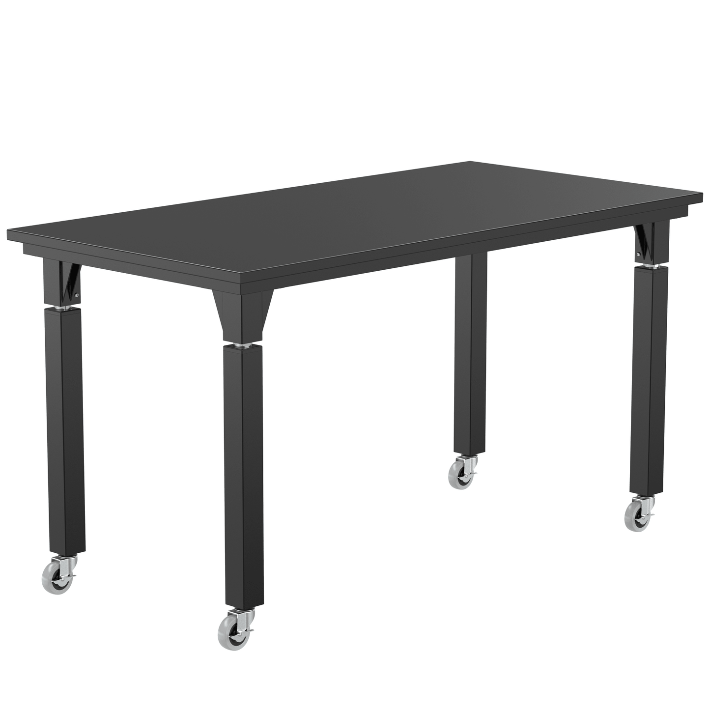 National Public Seating Heavy Duty Table with Aero - Lift Legs Signature Frame 24"W x 60"D x 24 - 32"H (NPS - ALT10 - SI - 2460X) - SchoolOutlet