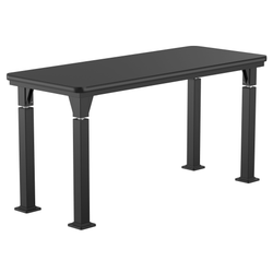 National Public Seating Heavy Duty Table with Aero-Lift Legs Signature Frame 24"W x 60"L x 27-42"H (NPS-ALT10-SI-2460X)