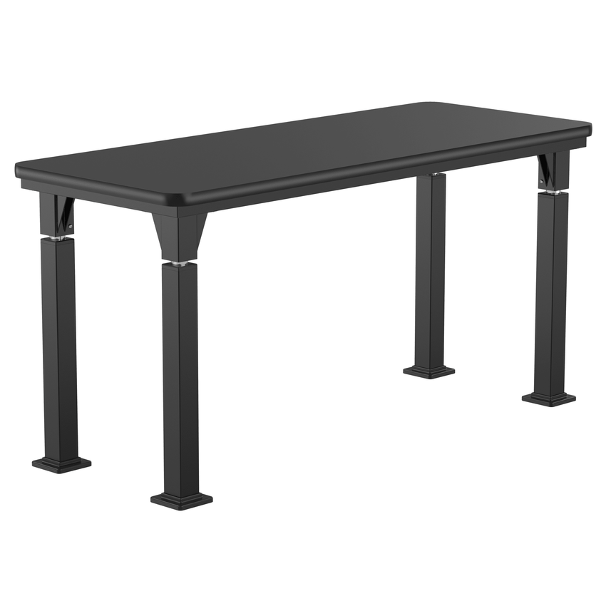 National Public Seating Heavy Duty Table with Aero - Lift Legs Signature Frame 24"W x 60"D x 24 - 32"H (NPS - ALT10 - SI - 2460X) - SchoolOutlet