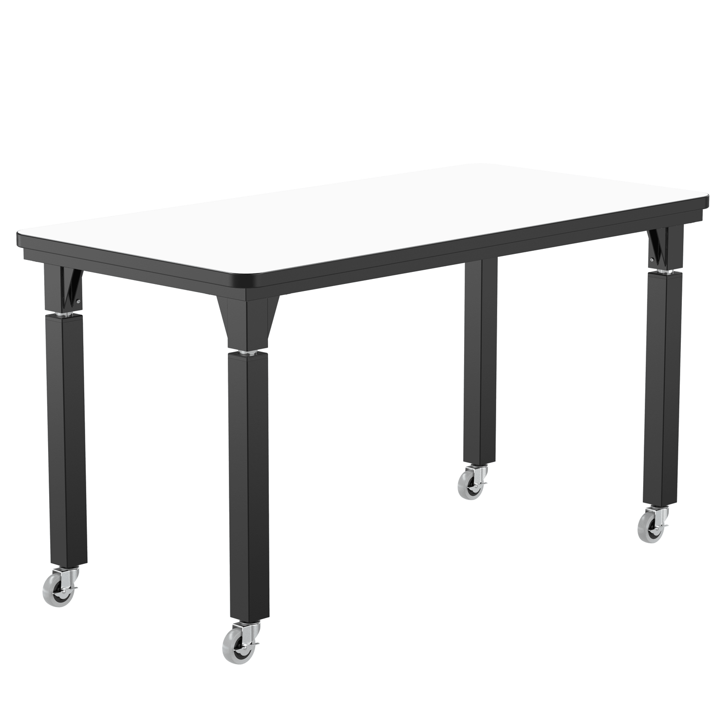 National Public Seating Heavy Duty Table with Aero - Lift Legs Signature Frame 24"W x 60"D x 24 - 32"H (NPS - ALT10 - SI - 2460X) - SchoolOutlet