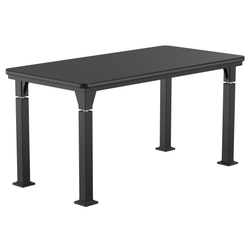 National Public Seating Heavy Duty Table with Aero-Lift Legs Signature Frame 30"W x 60"L x 27-42"H (NPS-ALT10-SI-3060X)