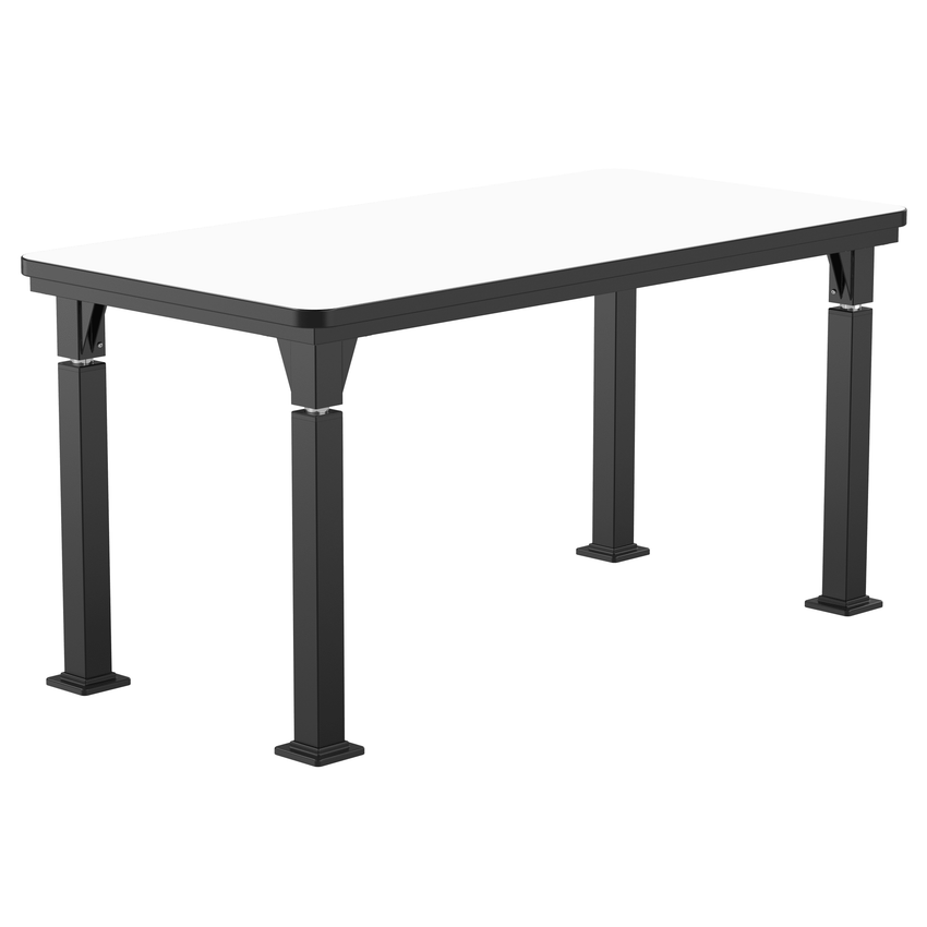 National Public Seating Heavy Duty Table with Aero - Lift Legs Signature Frame 30"W x 60"D x 24 - 32"H (NPS - ALT10 - SI - 3060X) - SchoolOutlet