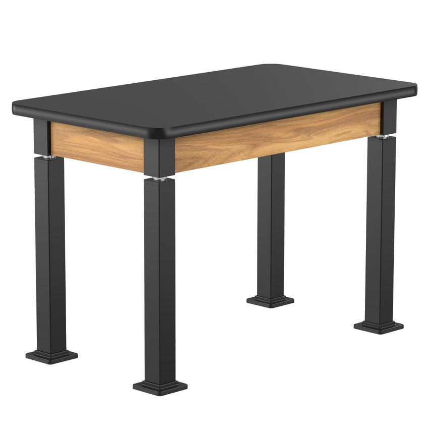National Public Seating Heavy Duty Table with Aero - Lift Legs Wood Frame 24"W x 42"L x 27 - 42"H (NPS - ALT10 - WA - 2442X) - SchoolOutlet