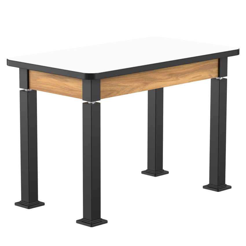 National Public Seating Heavy Duty Table with Aero - Lift Legs Wood Frame 24"W x 42"L x 27 - 42"H (NPS - ALT10 - WA - 2442X) - SchoolOutlet