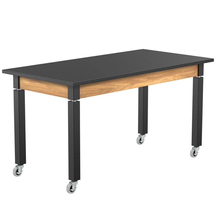 National Public Seating Heavy Duty Table with Aero - Lift Legs Wood Frame 24"W x 48"D x 24 - 32"H (NPS - ALT10 - WA - 2448X) - SchoolOutlet