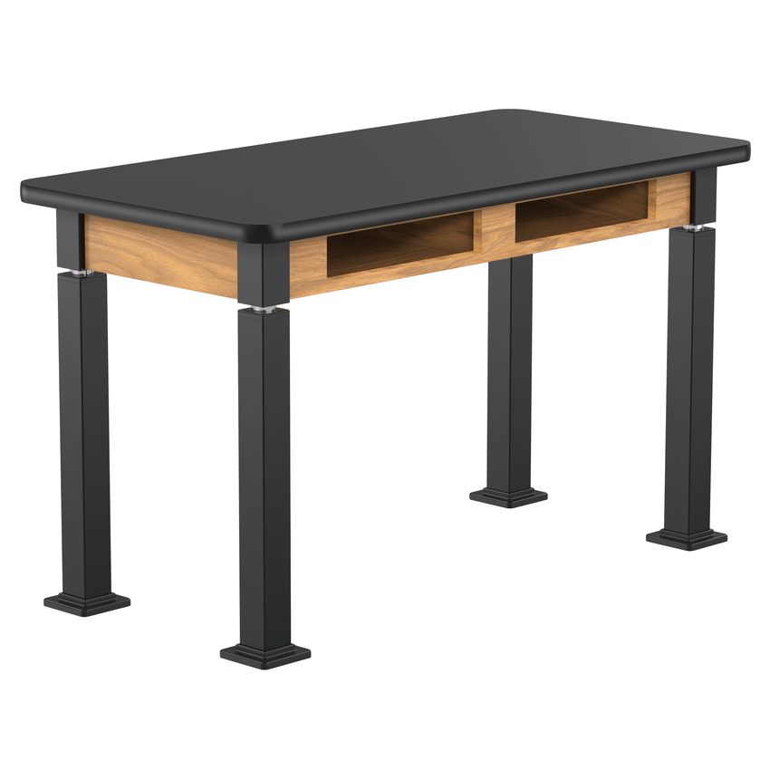 National Public Seating Heavy Duty Table with Aero - Lift Legs Wood Frame 24"W x 48"D x 24 - 32"H (NPS - ALT10 - WA - 2448X) - SchoolOutlet