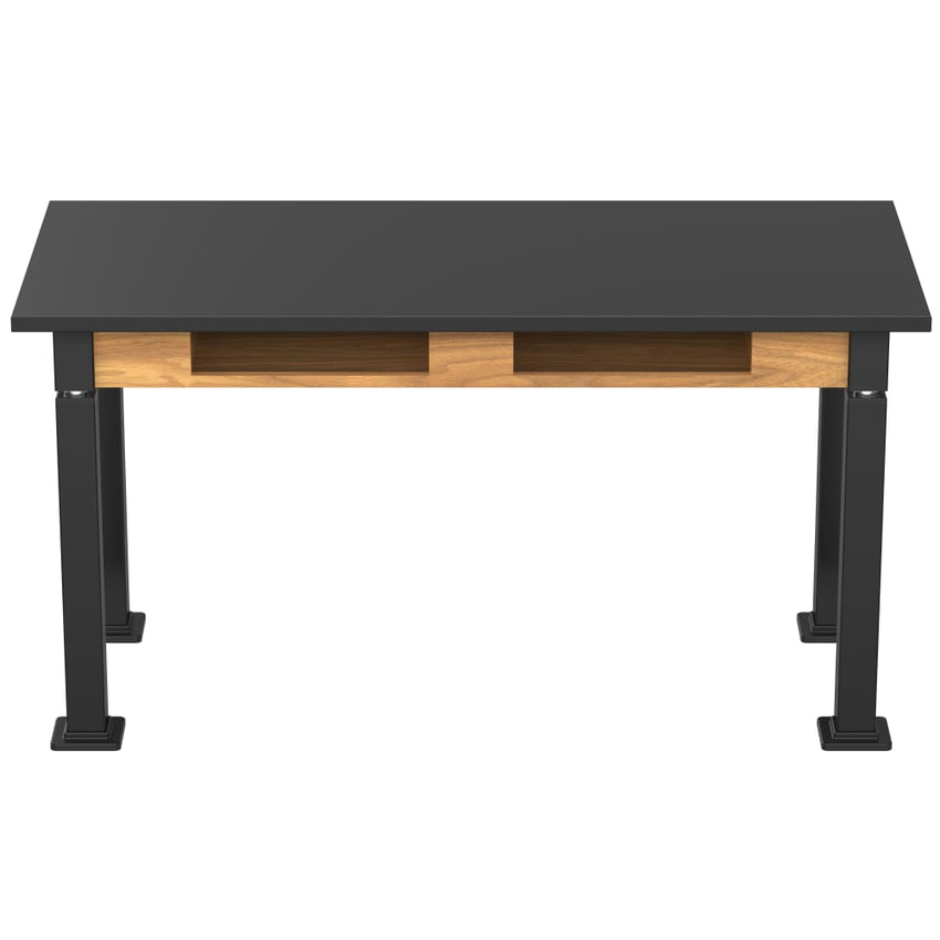 National Public Seating Heavy Duty Table with Aero - Lift Legs Wood Frame 24"W x 54"L x 27 - 42"H (NPS - ALT10 - WA - 2454X) - SchoolOutlet