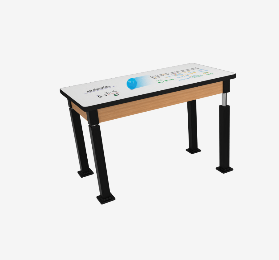 National Public Seating Heavy Duty Table with Aero - Lift Legs Wood Frame 24"W x 54"L x 27 - 42"H (NPS - ALT10 - WA - 2454X) - SchoolOutlet