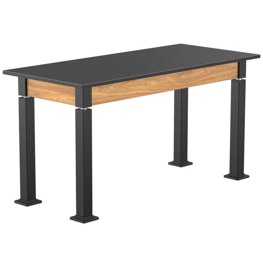 National Public Seating Heavy Duty Table with Aero - Lift Legs Wood Frame 24"W x 54"L x 27 - 42"H (NPS - ALT10 - WA - 2454X) - SchoolOutlet