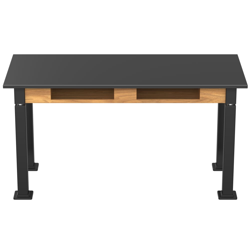 National Public Seating Heavy Duty Table with Aero - Lift Legs Wood Frame 24"W x 54"L x 27 - 42"H (NPS - ALT10 - WA - 2454X) - SchoolOutlet