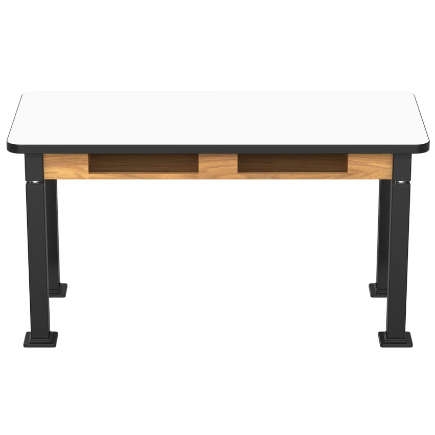 National Public Seating Heavy Duty Table with Aero - Lift Legs Wood Frame 24"W x 54"L x 27 - 42"H (NPS - ALT10 - WA - 2454X) - SchoolOutlet