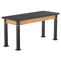 National Public Seating Heavy Duty Table with Aero-Lift Legs Wood Frame 24"W x 60"L x 27-42"H (NPS-ALT10-WA-2460X)