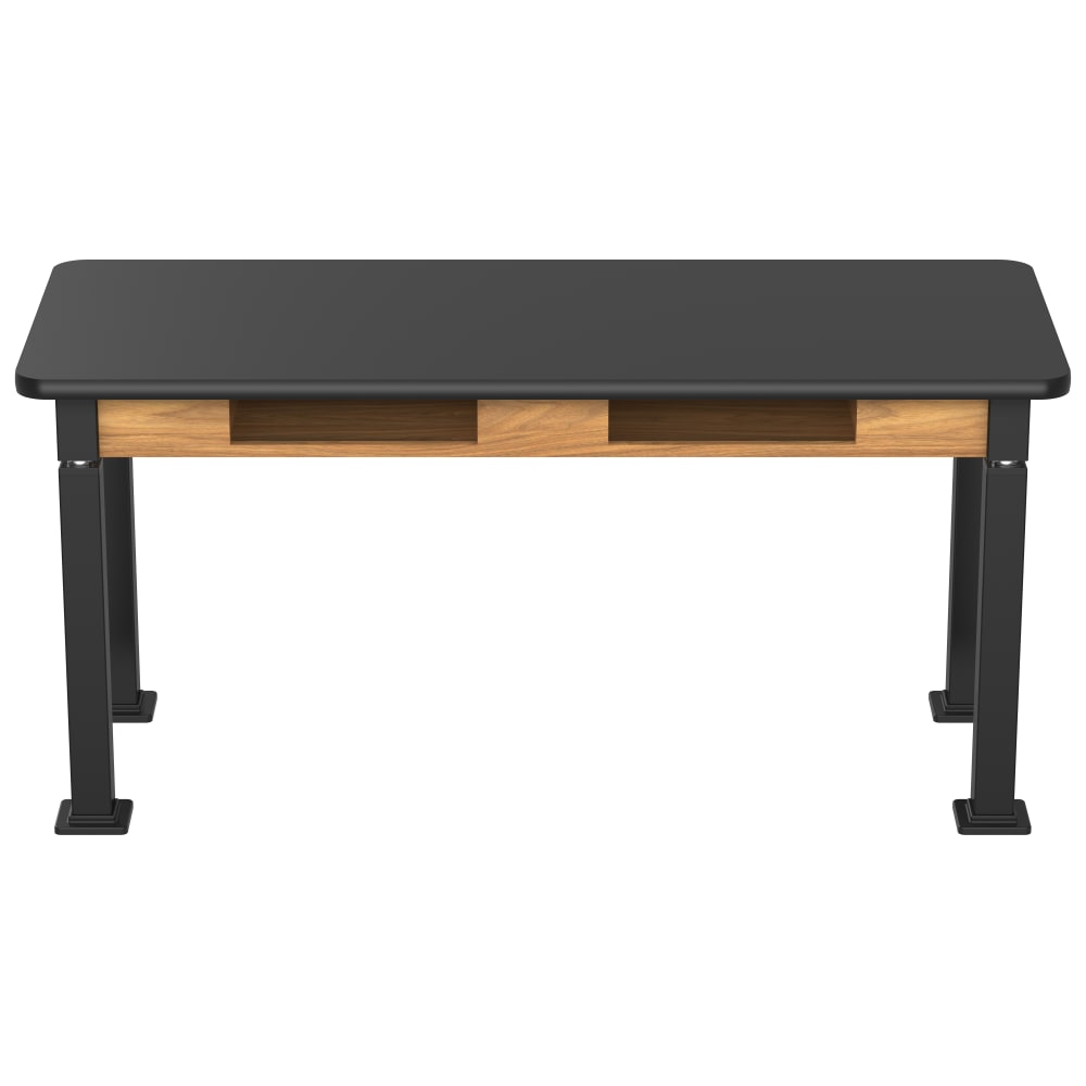 National Public Seating Heavy Duty Table with Aero - Lift Legs Wood Frame 24"W x 60"L x 27 - 42"H (NPS - ALT10 - WA - 2460X) - SchoolOutlet