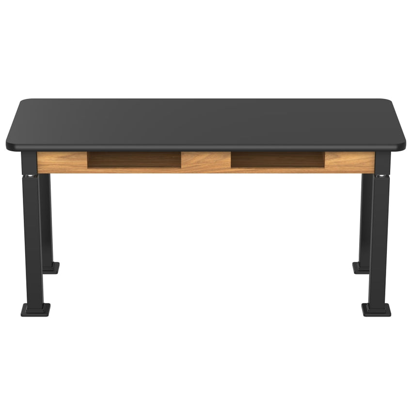 National Public Seating Heavy Duty Table with Aero - Lift Legs Wood Frame 24"W x 60"L x 27 - 42"H (NPS - ALT10 - WA - 2460X) - SchoolOutlet