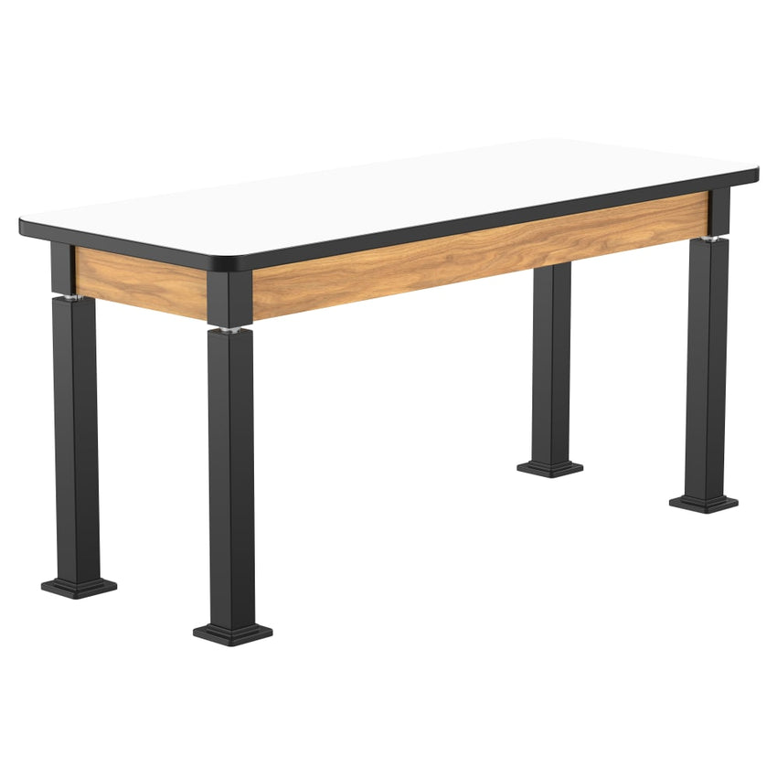 National Public Seating Heavy Duty Table with Aero - Lift Legs Wood Frame 24"W x 60"L x 27 - 42"H (NPS - ALT10 - WA - 2460X) - SchoolOutlet