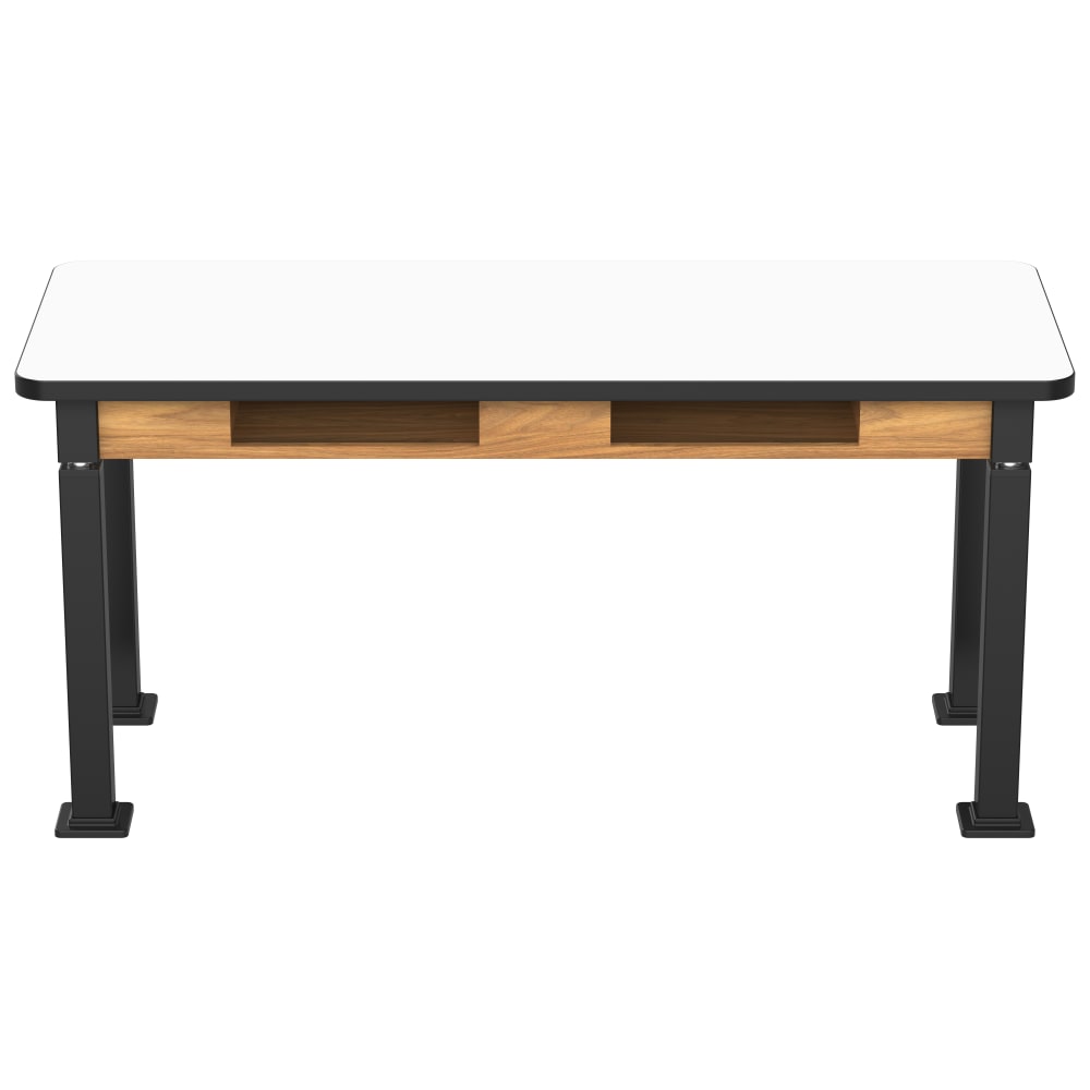 National Public Seating Heavy Duty Table with Aero - Lift Legs Wood Frame 24"W x 60"L x 27 - 42"H (NPS - ALT10 - WA - 2460X) - SchoolOutlet