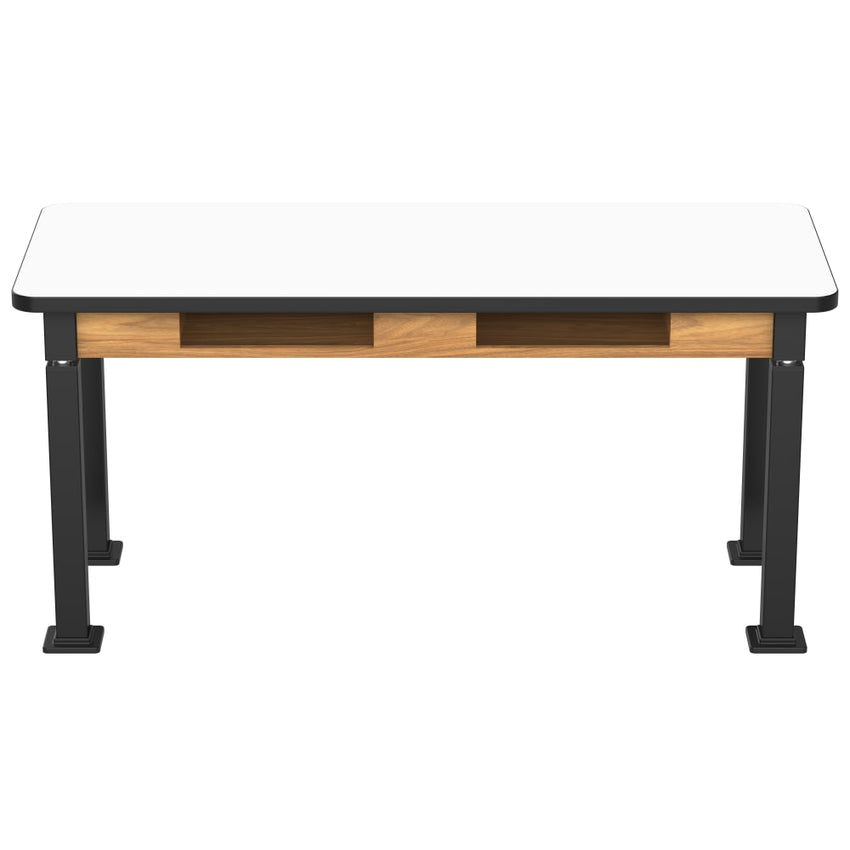 National Public Seating Heavy Duty Table with Aero - Lift Legs Wood Frame 24"W x 60"L x 27 - 42"H (NPS - ALT10 - WA - 2460X) - SchoolOutlet