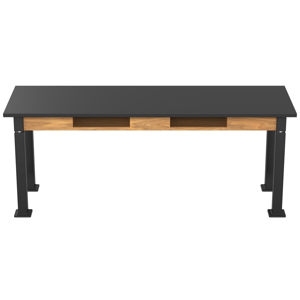 National Public Seating Heavy Duty Table with Aero - Lift Legs Wood Frame 24"W x 72"L x 27 - 42"H (NPS - ALT10 - WA - 2472X) - SchoolOutlet