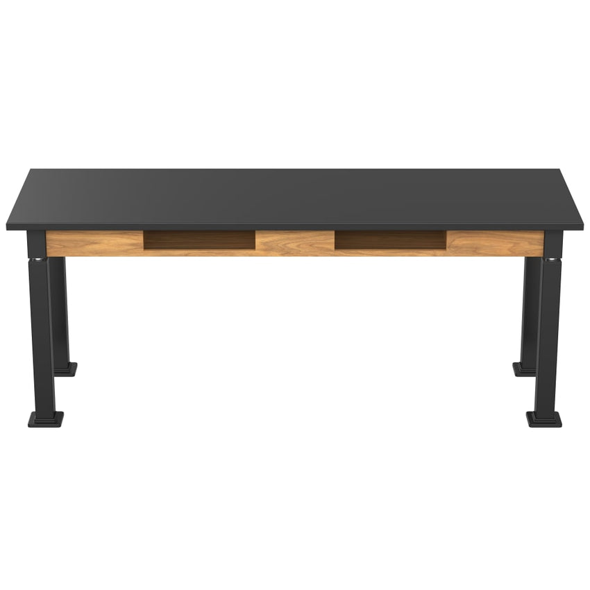 National Public Seating Heavy Duty Table with Aero - Lift Legs Wood Frame 24"W x 72"L x 27 - 42"H (NPS - ALT10 - WA - 2472X) - SchoolOutlet