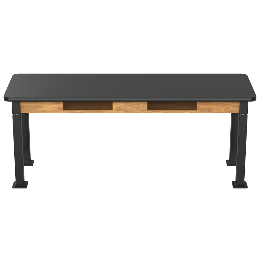 National Public Seating Heavy Duty Table with Aero - Lift Legs Wood Frame 24"W x 72"L x 27 - 42"H (NPS - ALT10 - WA - 2472X) - SchoolOutlet