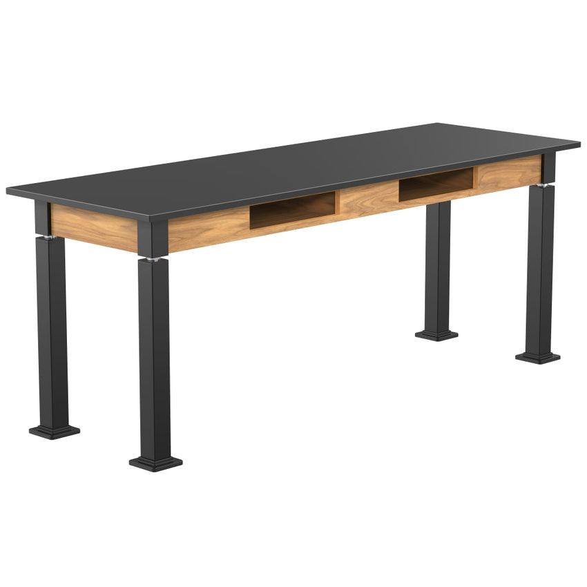 National Public Seating Heavy Duty Table with Aero - Lift Legs Wood Frame 24"W x 72"L x 27 - 42"H (NPS - ALT10 - WA - 2472X) - SchoolOutlet