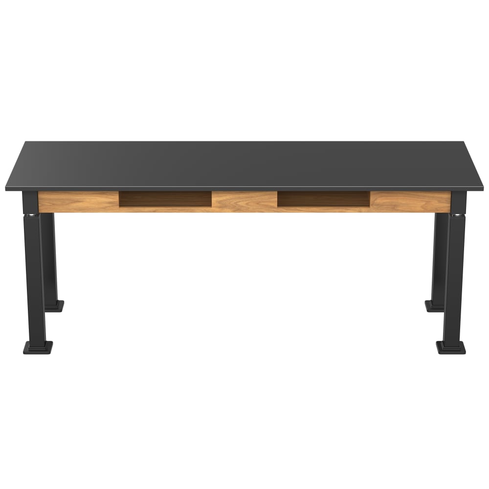 National Public Seating Heavy Duty Table with Aero - Lift Legs Wood Frame 24"W x 72"L x 27 - 42"H (NPS - ALT10 - WA - 2472X) - SchoolOutlet