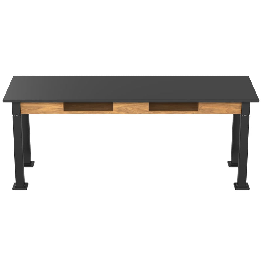 National Public Seating Heavy Duty Table with Aero - Lift Legs Wood Frame 24"W x 72"L x 27 - 42"H (NPS - ALT10 - WA - 2472X) - SchoolOutlet