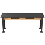 National Public Seating Heavy Duty Table with Aero - Lift Legs Wood Frame 24