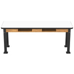 National Public Seating Heavy Duty Table with Aero - Lift Legs Wood Frame 24