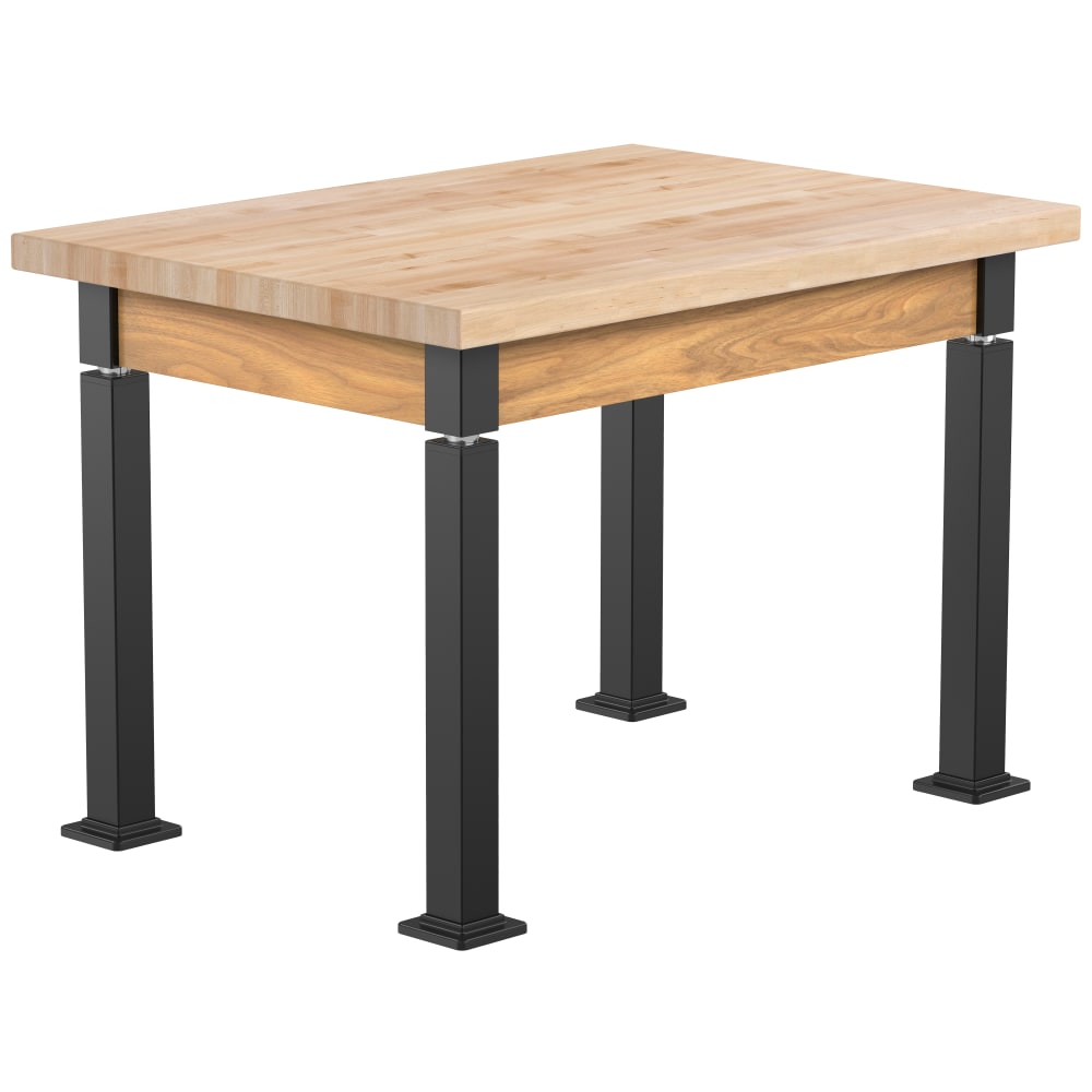 National Public Seating Heavy Duty Table with Aero - Lift Legs Wood Frame 30"W x 42"L x 27 - 42"H (NPS - ALT10 - WA - 3042X) - SchoolOutlet