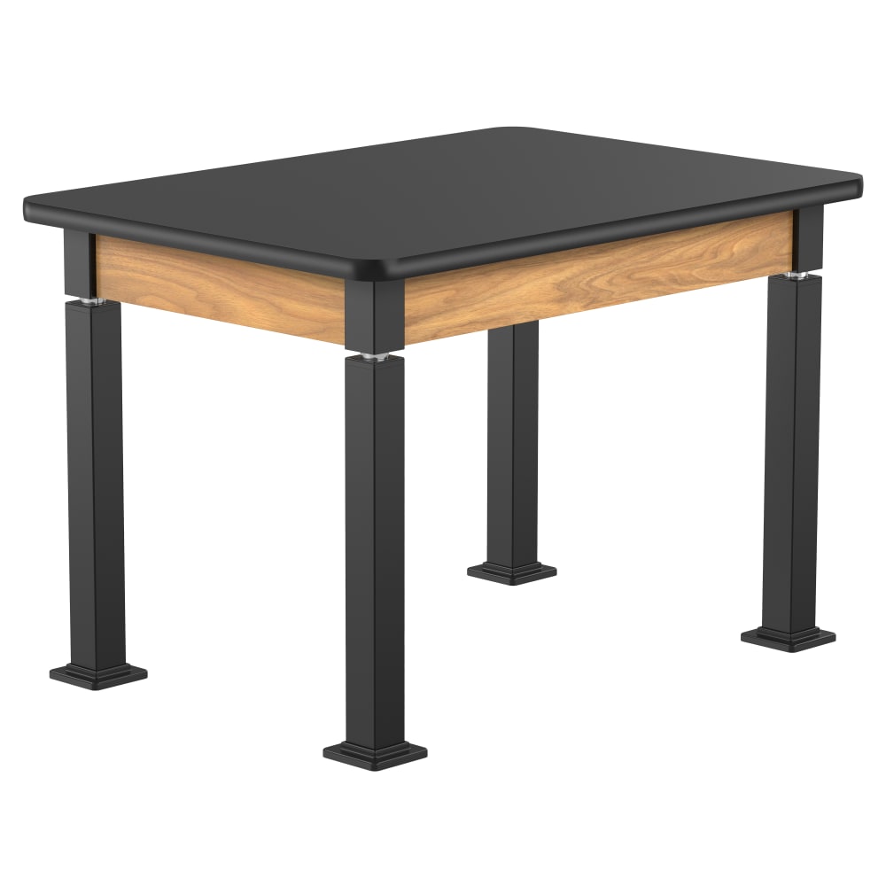 National Public Seating Heavy Duty Table with Aero - Lift Legs Wood Frame 30"W x 42"L x 27 - 42"H (NPS - ALT10 - WA - 3042X) - SchoolOutlet