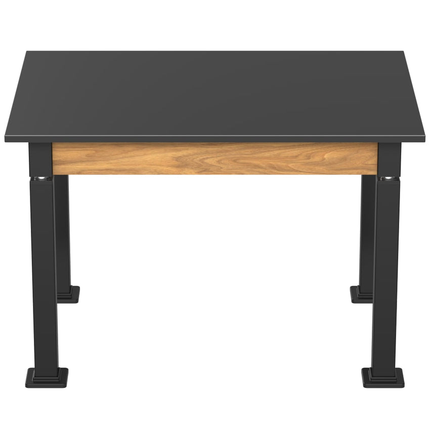 National Public Seating Heavy Duty Table with Aero - Lift Legs Wood Frame 30"W x 42"L x 27 - 42"H (NPS - ALT10 - WA - 3042X) - SchoolOutlet