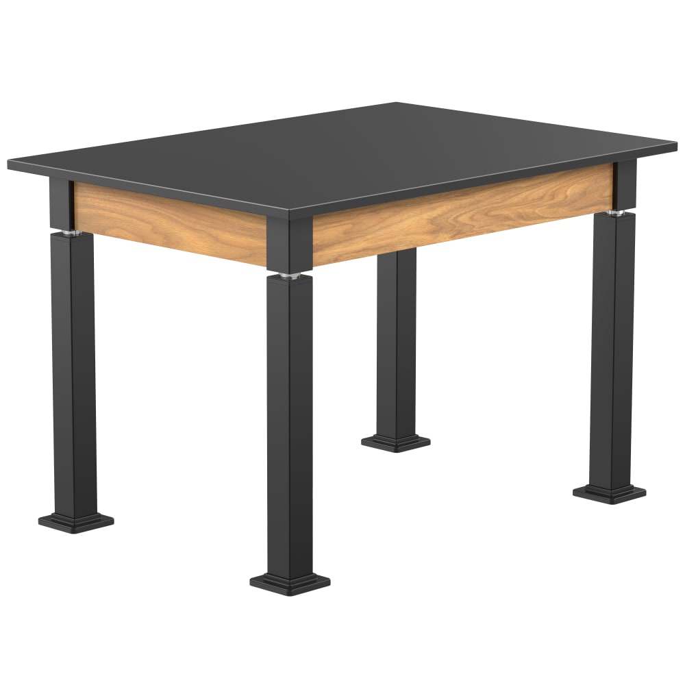 National Public Seating Heavy Duty Table with Aero - Lift Legs Wood Frame 30"W x 42"L x 27 - 42"H (NPS - ALT10 - WA - 3042X) - SchoolOutlet