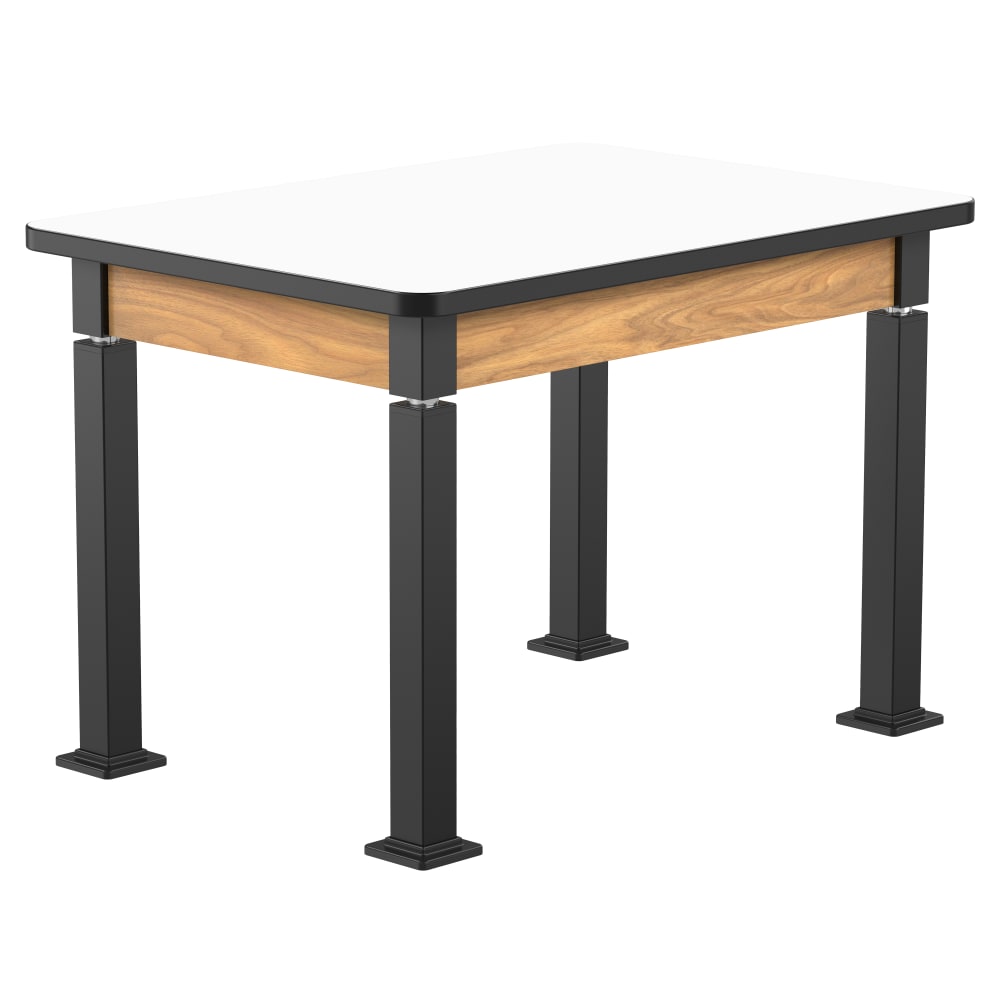 National Public Seating Heavy Duty Table with Aero - Lift Legs Wood Frame 30"W x 42"L x 27 - 42"H (NPS - ALT10 - WA - 3042X) - SchoolOutlet