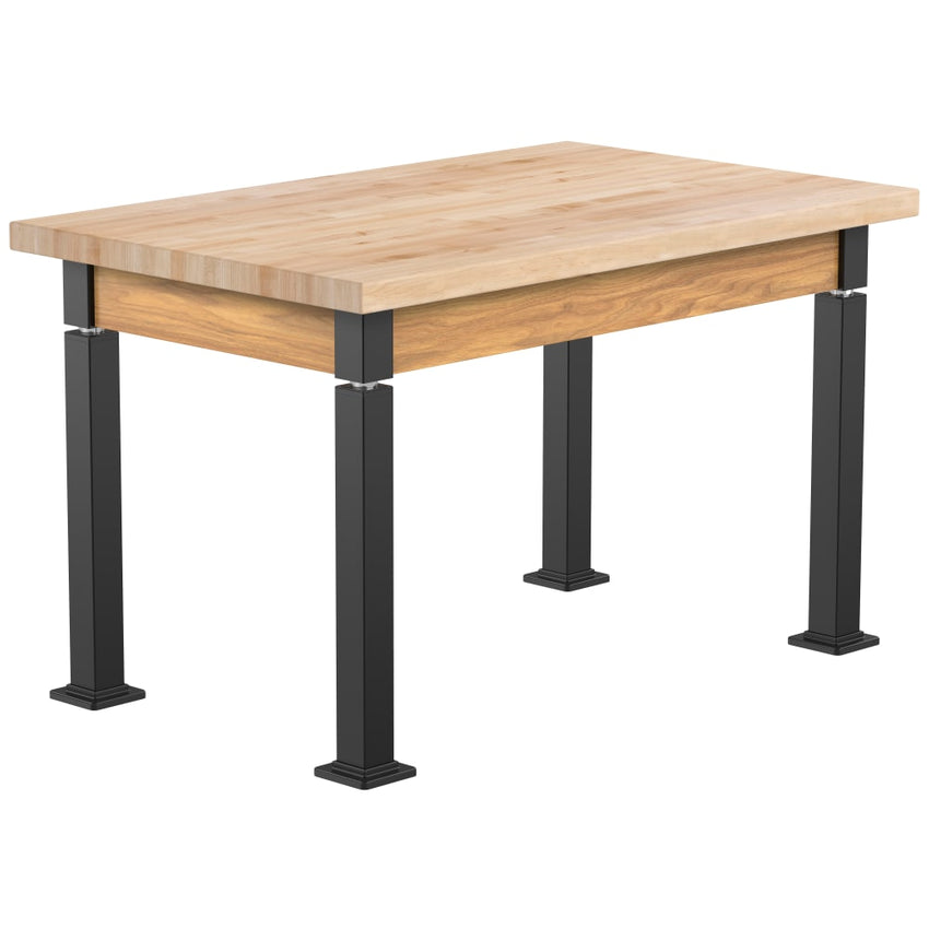 National Public Seating Heavy Duty Table with Aero - Lift Legs Wood Frame 30"W x 48"L x 27 - 42"H (NPS - ALT10 - WA - 3048X) - SchoolOutlet