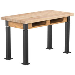 National Public Seating Heavy Duty Table with Aero-Lift Legs Wood Frame 30"W x 60"L x 27-42"H (NPS-ALT10-WA-3060X)
