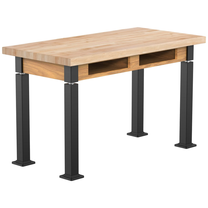National Public Seating Heavy Duty Table with Aero - Lift Legs Wood Frame 30"W x 60"D x 24 - 32"H (NPS - ALT10 - WA - 3060X) - SchoolOutlet