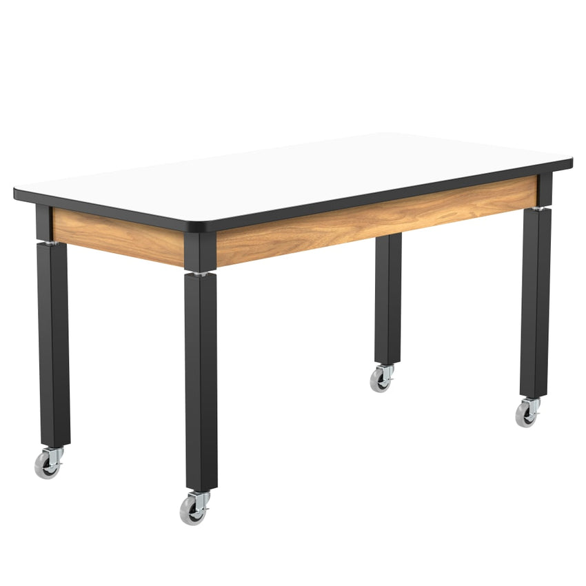 National Public Seating Heavy Duty Table with Aero - Lift Legs Wood Frame 30"W x 60"D x 24 - 32"H (NPS - ALT10 - WA - 3060X) - SchoolOutlet