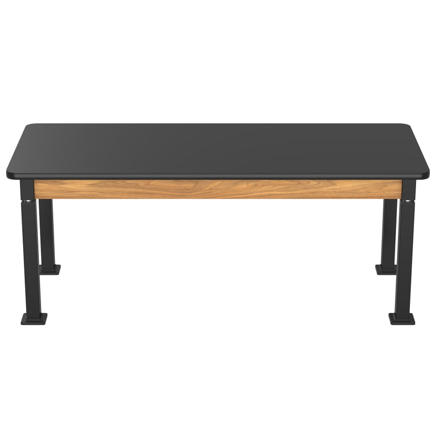 National Public Seating Heavy Duty Table with Aero - Lift Legs Wood Frame 30"W x 72"L x 27 - 42"H (NPS - ALT10 - WA - 3072X) - SchoolOutlet