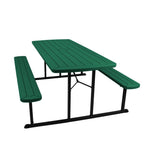 NPS BMPT Series Plastic Folding Picnic Table w/ Bench - 57